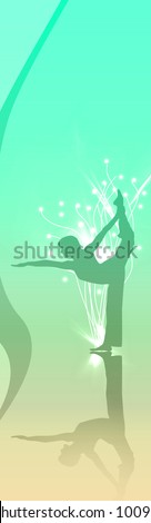 Yoga balance background (poster, web, leaflet, magazine)