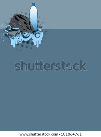 Bike accessories background with space (poster, web, leaflet, magazine)