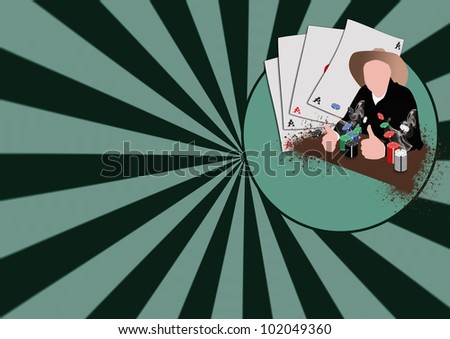 Western poker background with space (poster, web, leaflet, magazine)