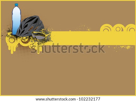 Bike accessories background with space (poster, web, leaflet, magazine)