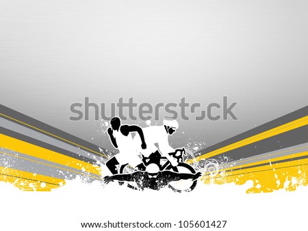 Abstract grunge triathlon sport background with space
