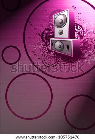 Abstract grunge music Speaker background with space