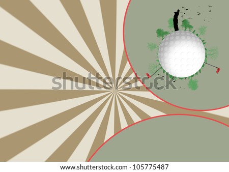 Abstract color golf sport background with space