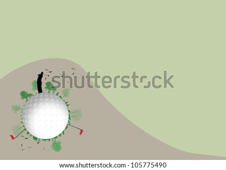 Abstract color golf sport background with space