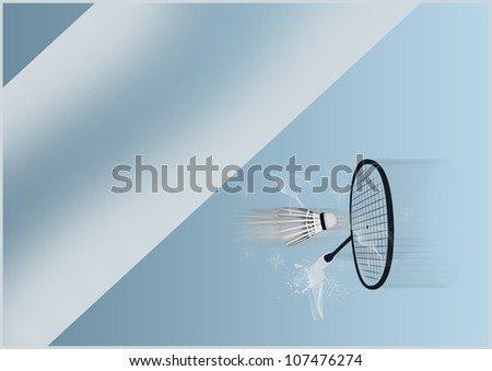 Abstract grunge Badminton objects background with space
