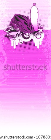 Abstract grunge Bike accessories background with space