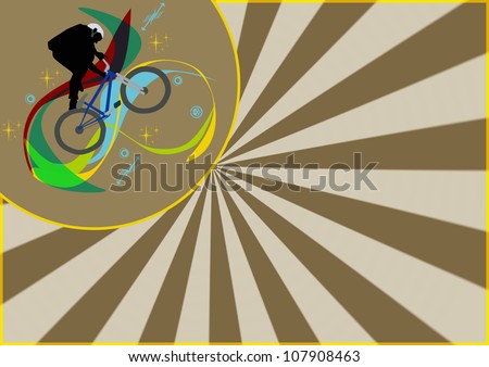 Abstract color cycling sport background with space