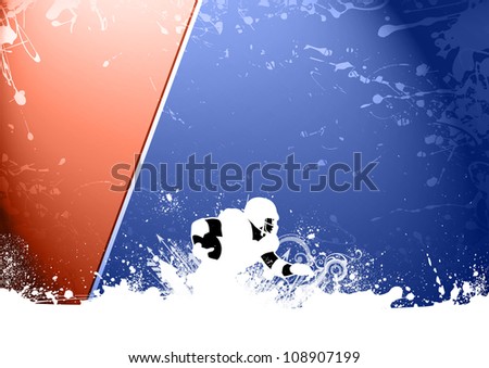 Abstract grunge american football background with space