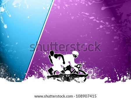 Abstract grunge triathlon sport background with space