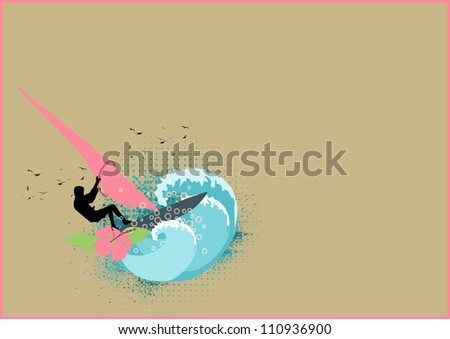Abstract color surf sport background with space