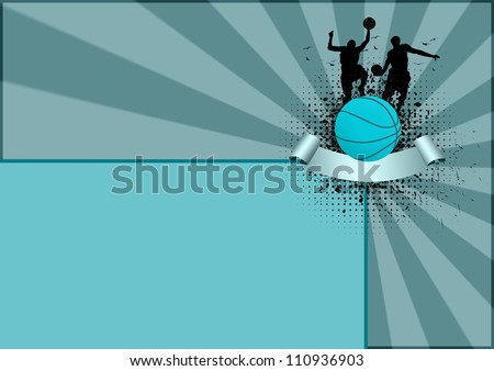 Abstract color Basketball sport background with space