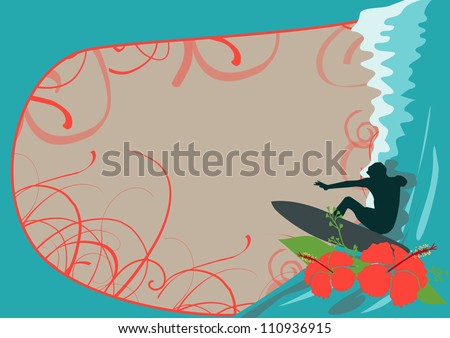 Abstract color surf sport background with space