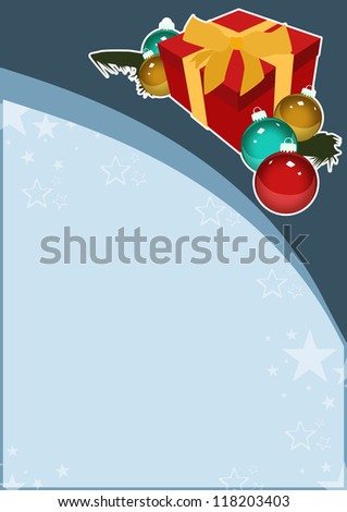 Christmas gift business poster background with space