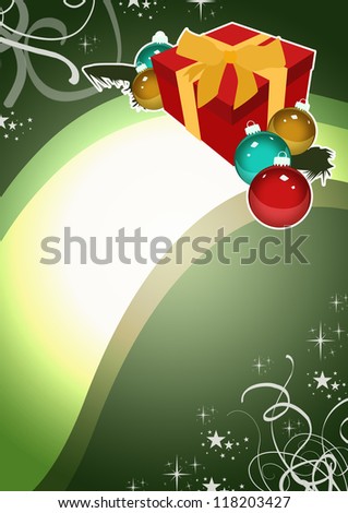 Christmas gift business poster background with space