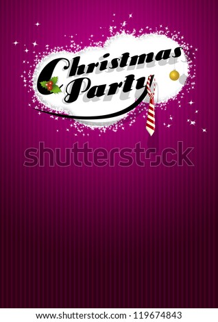 Office christmas party poster background with space
