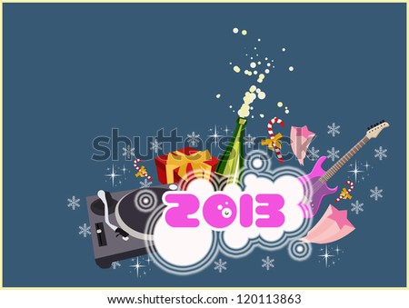 Happy new year poster background with space