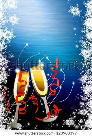 Happy new year poster background with space