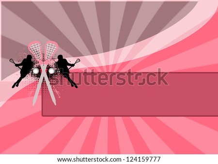Abstract lacrosse sport poster background with space