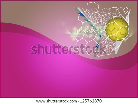 Handball sport poster or flyer background with space