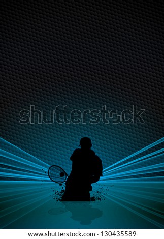 Tennis or sport business poster background with space