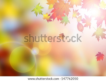 Abstract autumn poster or flyer background with space