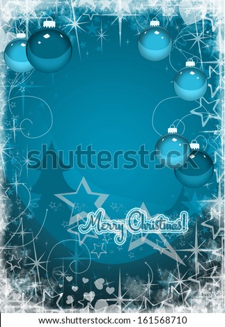 Merry Christmas decoration poster or flyer background with space