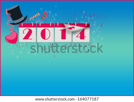 Happy new year poster or flyer background with space