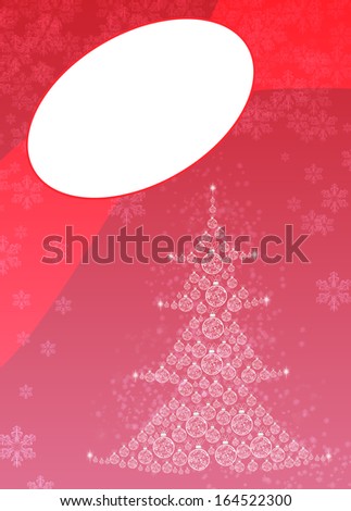 Merry Christmas decoration poster or flyer background with space