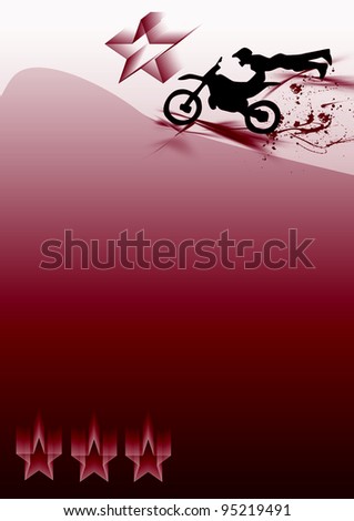 Motocross jumping background (poster, web, leaflet, magazine)