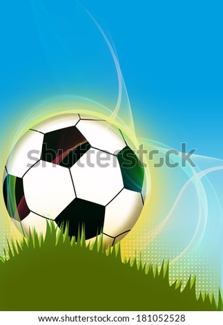 Abstract soccer or football background with empty space
