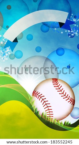 Baseball invitation poster or flyer abstract background with empty space