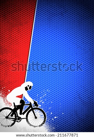 Cycling invitation poster, flyer other advert background with empty space