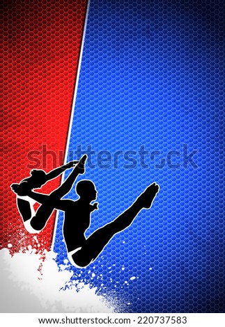 High diving sport invitation advert background with empty space