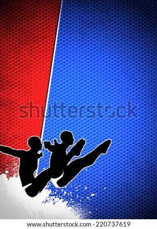 High diving sport invitation advert background with empty space