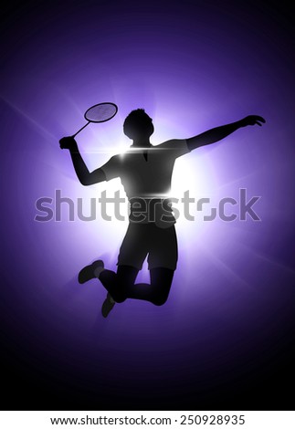 Badminton sport invitation poster or flyer background with empty space