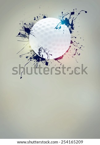 Abstract golf sport invitation poster or flyer background with empty space