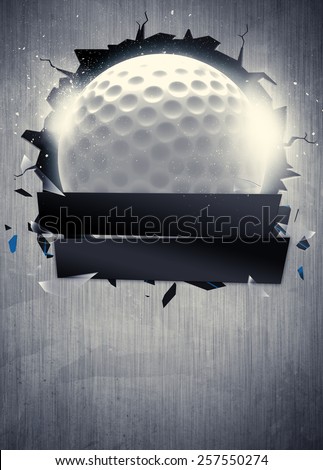 Abstract golf sport invitation poster or flyer background with empty space