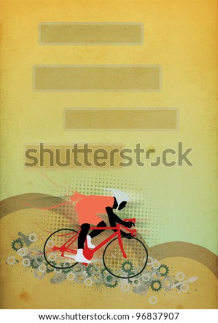 Bicycle background with space (poster, web, leaflet, magazine)