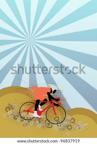 Bicycle background with space (poster, web, leaflet, magazine)
