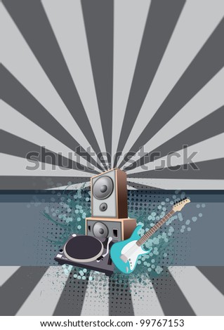 Concert background with space (poster, web, leaflet, magazine)