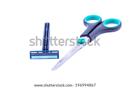 the isolated grooming set. the grooming set on the white background