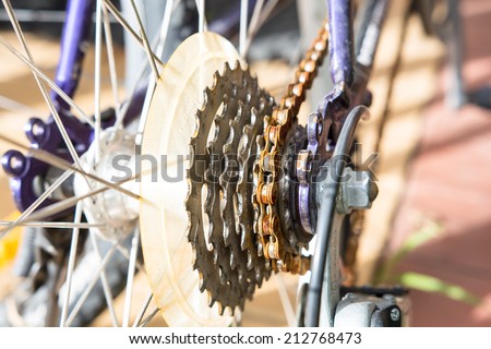 the close up of bicycle chain ideal for tools and bicycle ware