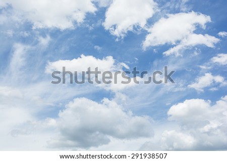 the beautiful blue sky with cloud on the day light