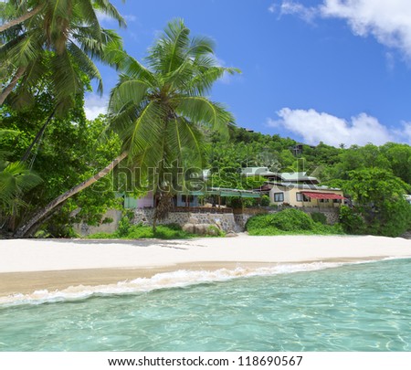 Mahe island, Seychelles. Anse intendance (Beach). The island of dreams for a rest and relaxation. White coral beach sand. A heavenly place.