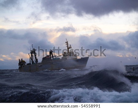 Strong storm in Norwegian Sea