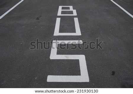 Traffic signs - Bus lanes and parking  road markings