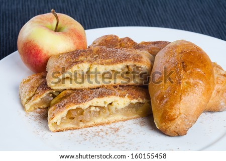 Homemade apple pie. Patty-cake. Apple. Thanksgiving day.