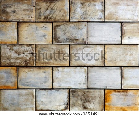 A texture photo of a precast concrete retaining wall