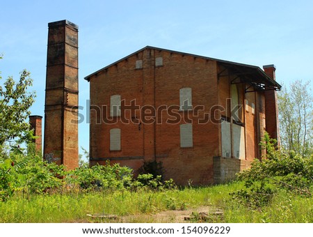 Abandoned brick factory. The Cheltenham Brick Works, Caledon, Ontario, Canada