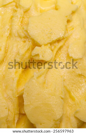 Vanilla ice cream texture